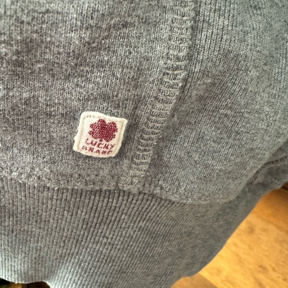 Lucky Brand Gray Hoodie Sweatshirt w/4-Leaf Clover Logo XX-Large - Picture 12 of 12